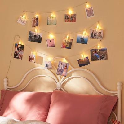 China Photo Clip String Lights LED Battery Pictures Bedroom Wall Patio Halloween Thanksgiving Christmas Party Wedding Decor for sale