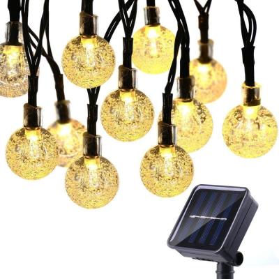 China LED Crystal Ball LED Solar Lamp Power LED String Fairy Lights Garlands Garden Christmas Decor for Outdoor for sale