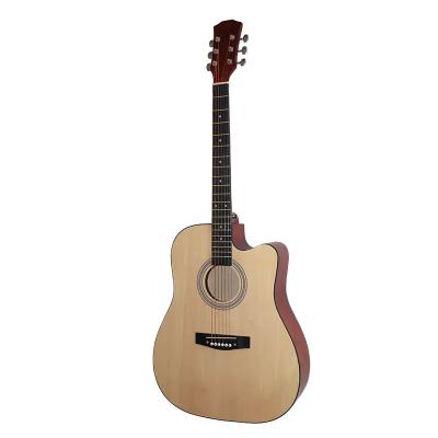 China Guitar Wholesale 6 String 40 inch Spruce Veneer acoustic electric Guitar for beginner for sale