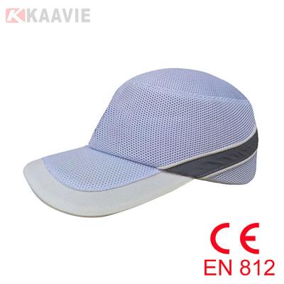 China CE EN812 Cotton Safety Bump Cap Baseball Style Flat Embroidery Logo for sale