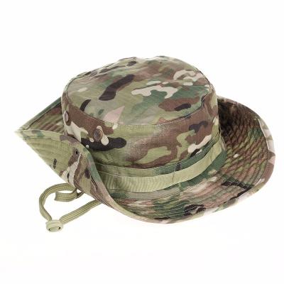 China OEM Cotton 6 Color Desert Camo Boonie Hat Flat Embroidery Logo for sale