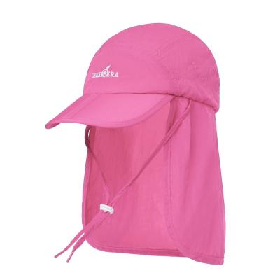 China Outdoor Hiking Sun Protection Hats With Neck Flaps Pantone Color for sale
