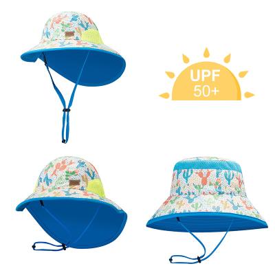 China OEM ODM Summer Floral Beach Outdoor Bucket Hats With Neck Flap for sale