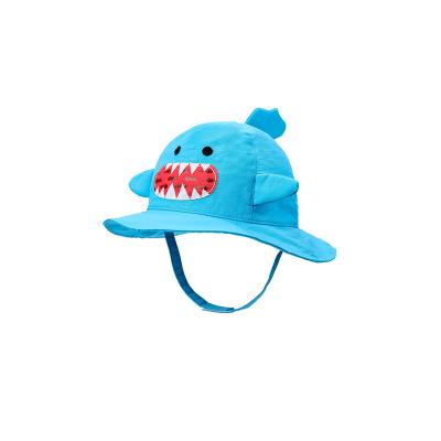 China Wide Brim Blue Cartoon Bucket Hat UPF 50+ SGS UPF Certificate for sale