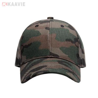 China Camouflage Unisex Club Fan Outdoor Baseball Caps 2.5cm Visor 6 Panel for sale