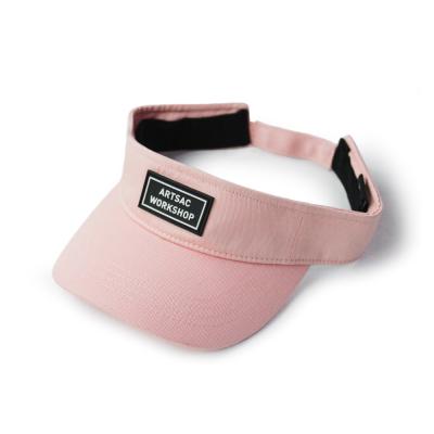 China Adjustable Pink 58cm Sun Visor Caps Embroidery Printing Logo for sale