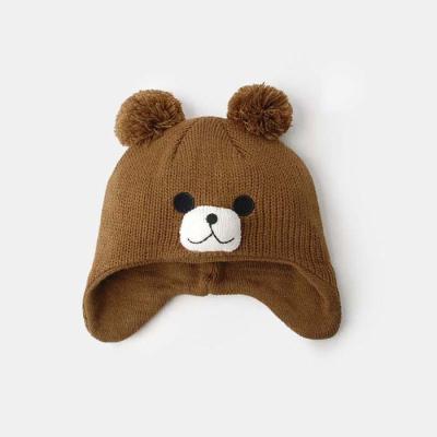 China Cute Baby Kids Winter Knit Beanie Hats 54cm Pantone Color ODM for sale