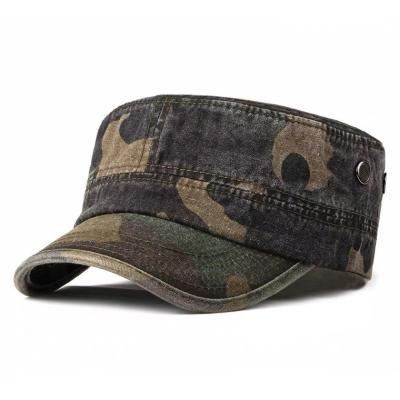 China Flat Top Camo Army Baseball Caps For Mens for sale