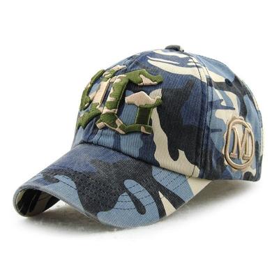 China 3D Embroidery Logo 59cm Army Camouflage Cap military style baseball caps for sale
