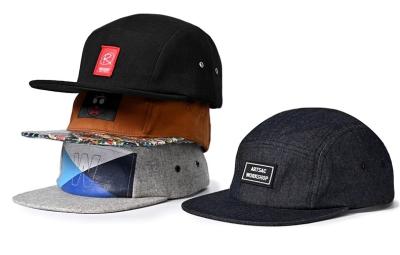 China Wool Blend Flat Brim 5 Panel Baseball Caps Pyrograph And 3d Solid Material for sale