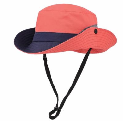China 61cm Embroidered Bucket Hat For Camping Hunting Women Boonie Bucket Hat for sale
