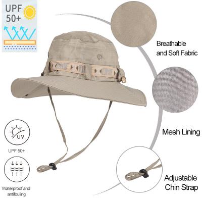 China Breathable Hiking Sun Hat Wide Brim Custom Logo Upf 50 Fishing Plain Bucket for sale