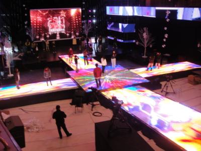 China Energy Saving Custom Led Screens / Led Video Dance Floor 90mm Casing Thickness for sale
