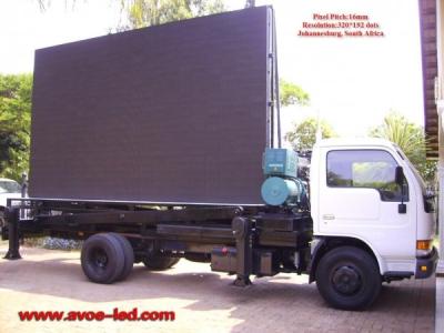 China P16mm 2R1G1B Mobile Truck LED Display Portable Led Signs Super Slim for sale