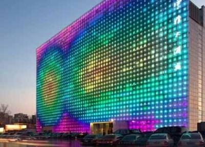 China P10 Outdoor Flexible Led Video Curtain Rental Led Mesh Display On Building Facade for sale