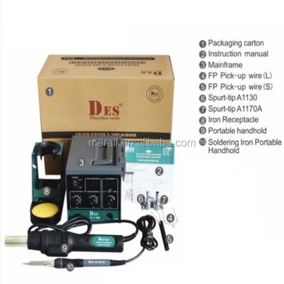 China h92 hot air and hot iron 2 in 1 rework soldering station new type 2 in 1 soldering soldering iron 2 in 1 for sale