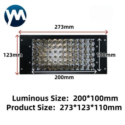 China 395nm 200W 200*100 air Cooled Ultraviolet Integrated Lamp Uv Led Curing System for Industrial Printer Uv Ink Label Printing for sale