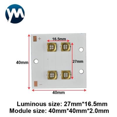 China UV Light Module 40W Planar Quartz Lens lamp beads uv led modul printer for sale