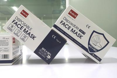 China BU-E50B Blue Disposable 3 Layer Mask , Buda-U Medical Face Mask BFE 98% for sale