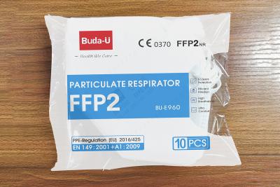 China CE 0370 And FDA Disposable Nonwoven Face Mask Particulate Respirator , FFP2 Protective Respirator With Earloops for sale