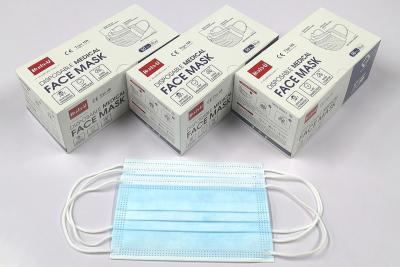 China FDA CE Disposable Surgical Face Mask , Protective Face Mask , 3 Layers Mask With Earloops , for sale