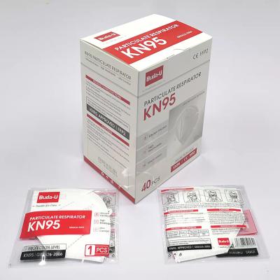 China Solo paquete 5 máscara de partículas FDA EUA 40Pcs/Box del respirador de la mascarilla de la capa KN95 en venta