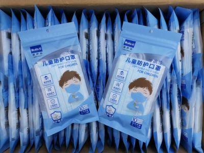 China 10 Pcs Pack Kids Protective Face Mask With Elastic Ear Loop CE Certification for sale