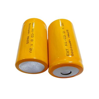 China 1.2v 5000mah Batería de níquel cadmio Recargable batería NI-CD en venta