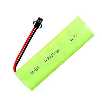 China NIMH Nickel Metal Hydride Battery AA Size 4.8v Battery Pack 2400mah for sale