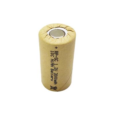China 500 Cycle Nimh Sc Battery 3000mah 1.2v Rechargeable Battery Pack for sale