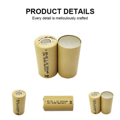 China Power Tool Nickel Rechargeable Battery High Discharge 1.2V 3000mah Nimh Battery for sale
