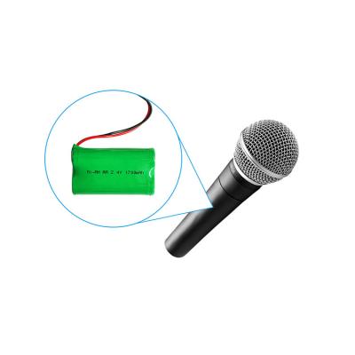 China 1700 MAH 2.4V Bateria recarregável de níquel-cádmio Bateria de microfone à venda