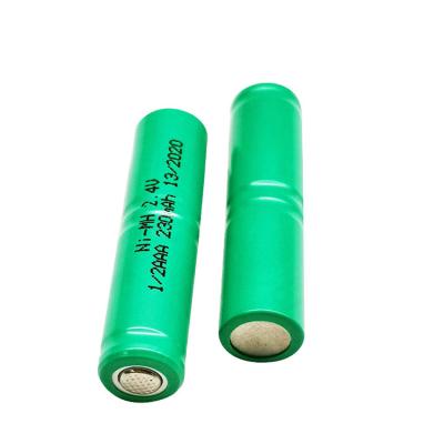 China Armazenamento Bateria recarregável de níquel 2.4v 250mah Nimh Bateria para aparelho de corte de cabelo à venda