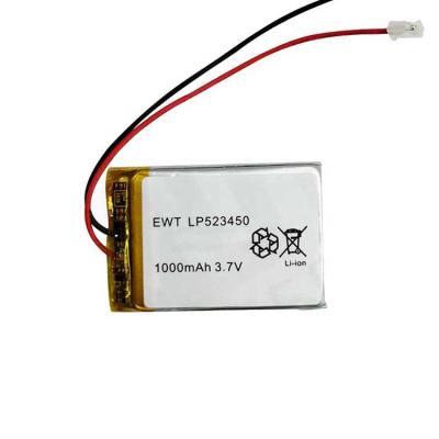 China Powerful Lithium Polymer Battery 3.7v 1000mah 402035 Battery CE for sale