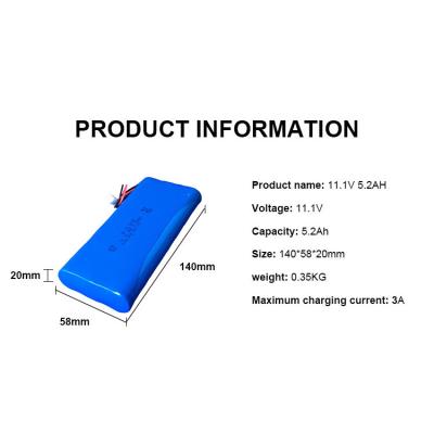 China BMS Lithium Ion Battery Pack Cylindrical 5.2ah Power Supply Lithium Battery for sale