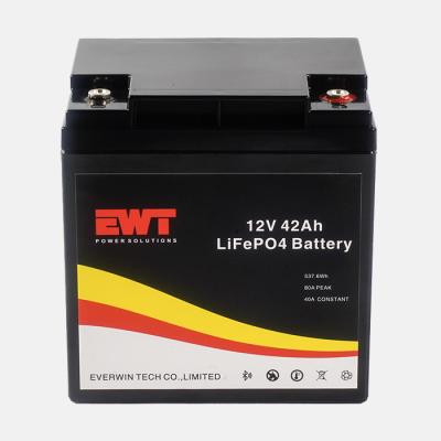 China Long Cycle Life 12V Lithium Iron Phosphate Battery 12V 42Ah LiFePO4 IFR32700 Lithium Replacement Battery Pack for sale
