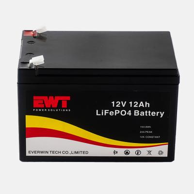 Chine UPS 12,8V batterie au lithium fer phosphate 12V 10Ah batterie LiFePO4 à vendre