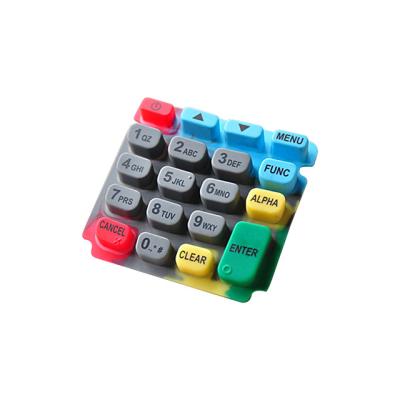 Chine Le clavier numérique de silicone de position boutonne le commutateur multicolore adapté aux besoins du client de clavier numérique à vendre