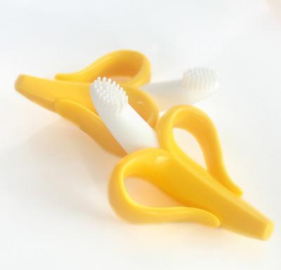 China A banana do silicone da Alimento-categoria deu forma a sair os dentes Toy For Babies à venda