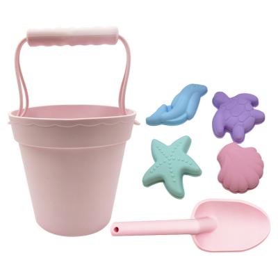China Children'S Summer Silicone Beach Toy Sandbox Set Bucket Set for sale