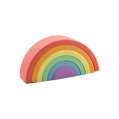 China 3d Folding Children'S Puzzle Silicone Rubber Rainbow Custom Rubber Toys for sale