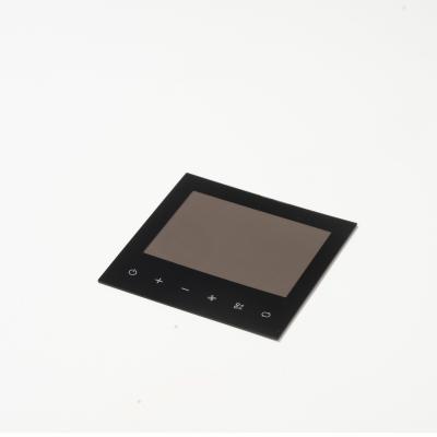 China Cnc Cutting Acrylic Display Cover Glass Control Panel Silk Screen Printing Te koop