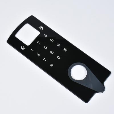 China Custom Smart Lock Acrylic Display Cover Glass With Silk Screen Printing for sale