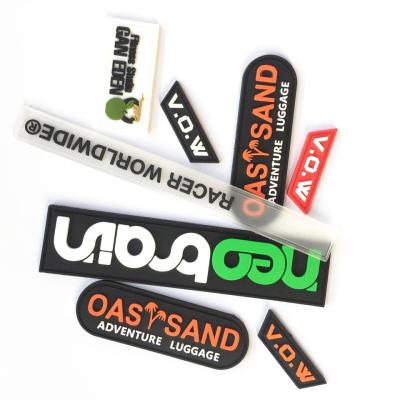 China Garment Custom Silicone Rubber Logo Embossed 3d PVC Label for sale
