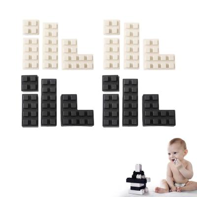 China Kid Safe Chewable Silicone Building Block Toy Set for sale