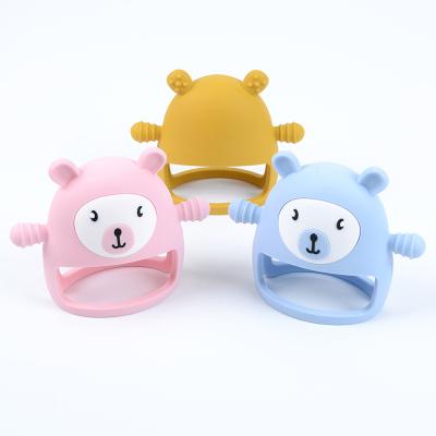中国 Baby Products Bear Shape Silicone Non-Slip Out Gum Toy Food Grade Safety 販売のため