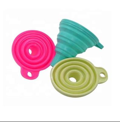China Flexible Soft Silicone Funnel Kitchen Funnel Set,Food Grade Silicone Funnel for sale