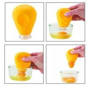 China Silicone Rubber Egg Yolk Separator,Custom Food Grade Silicone Egg Yolk Filter Separator Kitchen Egg Tools for sale