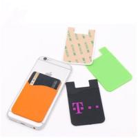 China Adhesive FDA 3M Silicone Card Holder For Phone Custom for sale