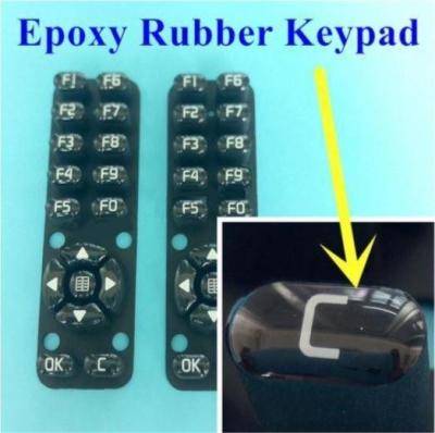 China Almofada personalizada do botão da borracha de silicone da costa A da cola Epoxy 60 à venda